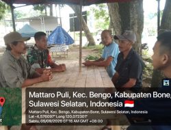 Komsos Bersama Warga, Babinsa Lapri Kodim Bone Perkuat Sinergi & Kebersamaan Di Desa Mattaropuli