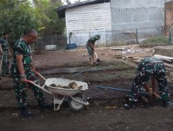 Optimalkan Lahan Hanpangan, Danramil 12/Cina Kodim 1407/Bone Bersama Anggota Laksanakan Pengolahan Lahan