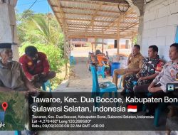 Jalin Koordinasi Dan Silaturahmi, Babinsa Koramil Dua Boccoe Kodim 1407/Bone Komsos Bersama Perangkat Desa