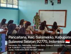 Menginspirasi Generasi Muda, Babinsa Salomekko Kodim 1407/Bone Berikan Bekal Pengetahuan dan Motivasi Belajar