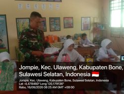 Babinsa Koramil 05/Ulaweng Kodim 1407/Bone Aktif Bentuk Karakter Pelajar Tanamkan Nilai Kedisiplinan Sejak Dini