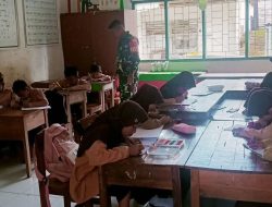 Tanamkan Wawasan Kebangsaan Sejak Dini, Babinsa Ajangale Berikan Pembekalan Kepada Siswa SDN 114 Desa Manciri