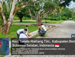 Jaga Kebersihan Lingkungan Sekolah, Babinsa Koramil Tanete Riattang Kodim 1407/Bone Bersama Guru Laksanakan Karya Bakti
