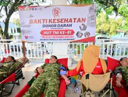 Setetes Darah Untuk Kemanusiaan, Donor Darah Meriahkan Jelang HUT Ke 81 TNI Di Watampone