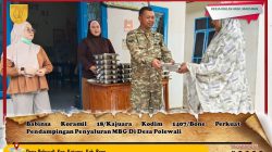 Babinsa Koramil 18/Kajuara Kodim 1407/Bone Perkuat Pendampingan Penyaluran MBG Di Desa Polewali