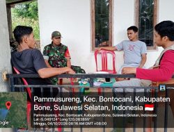 Intens Jalin Silaturahmi, Babinsa Ramil 20/Bontocani Kodim 1407/Bone Komsos Bersama Warga Desa Pammusureng