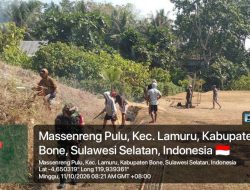 Gotong Royong Warnai Lapangan Rajawali, Babinsa Koramil 08 Lamuru Kodim Bone Dan Warga Lamuru Tunjukkan Kekompakan