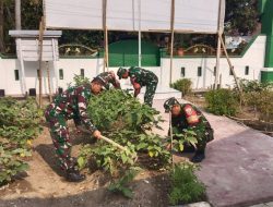 Jaga Kerapian Markas, Koramil 1407-11/Barebbo Gelar Apel Pagi Lanjut Pembenahan Pangkalan