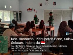 Dukung Lingkungan Pendidikan Yang Kondusif, Babinsa Koramil Bontocani Kodim Bone Sambangi SMU 23 Bone