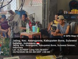 Pantau Wilayah Sekaligus Komsos, Babinsa Koramil 1407-06/Awangpone Perkuat Pembinaan Teritorial Di Desa Jaling